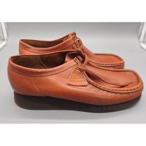 Vintage Clarks Wallabee Lites Men's Brown Moccasin Shoes US 9.5 M Ireland Made